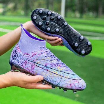 חמה למכירה גברים של נעלי כדורגל דשא מלאכותי כדורגל גברים נעלי זמן קוצים Futsal לנעלי ילדים נעלי כדורגל הכשרה סוליות