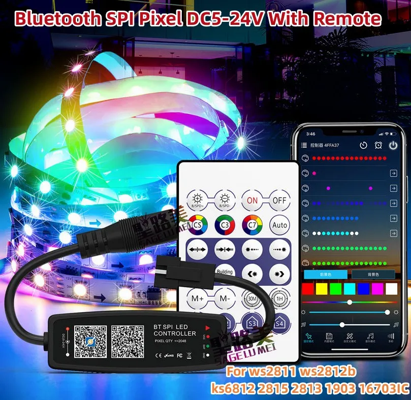 קסם הביתה מיני RGB RGBW RGBCCT WiFi בקר DC5-24V 2811 2812 RGB Led רצועת אור תזמון 16million צבעים החכם שליטה